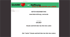 Desktop Screenshot of liebe-hoffnung.com